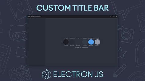 How to customize the window title bar of an Electron .